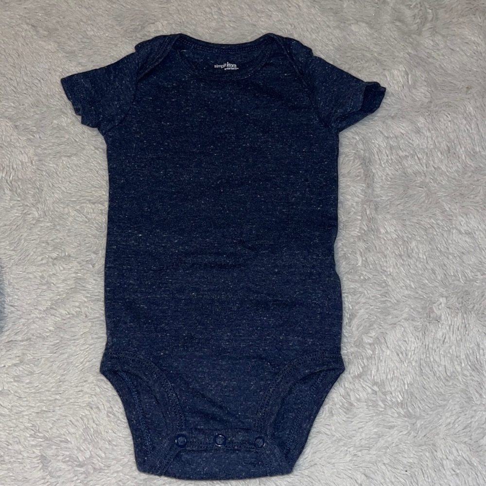 (3 for $10) carters 6-9 month blue short sleeve bodysuit baby boy clothing
